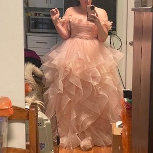 Dusty pink prom/quince dress